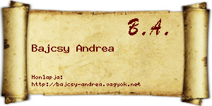 Bajcsy Andrea névjegykártya