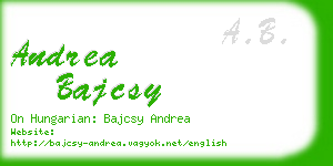 andrea bajcsy business card